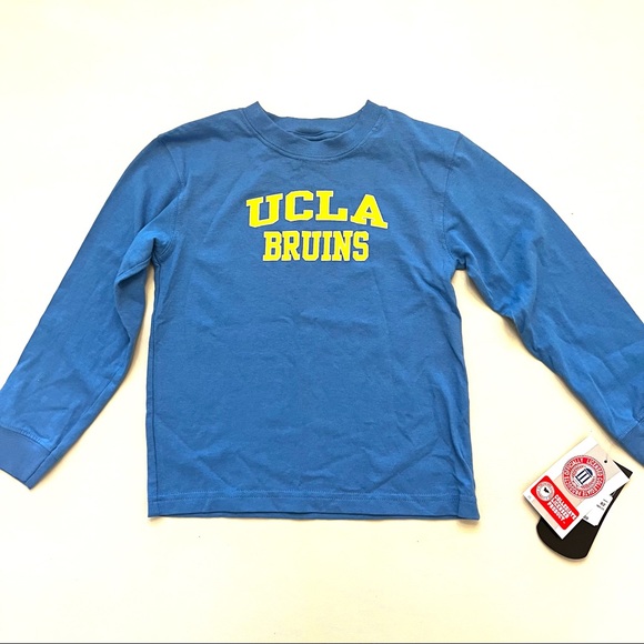 Adidas UCLA Blue Yellow Long Sleeve T-Shirt NWT B3/16